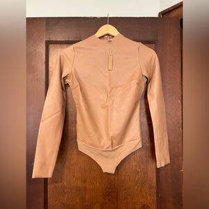 Skims Faux Leather Bodysuit